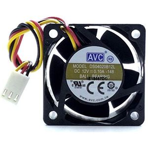 For AVC DS04020B12L 4020 12V 0.1A 4CM server 3-wire dual-ball silent cooling fan