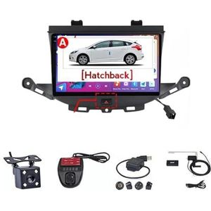 Android Double Din Car Stereo 9 Inch Touchscreen Autoradio Autotoebehoren Multimedia Stuurwielbediening met Navigatie Plug And Play Voor Opel ASTRA K 2015-2019 (Size : M400S 4G+WIFI 4G+64G)