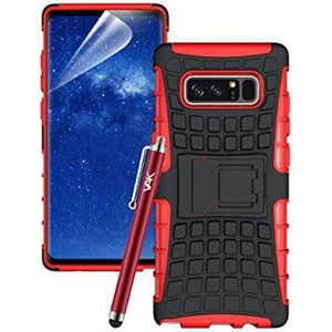 Samsung Galaxy Note 8 Case, Heavy Duty Tough Rugged Shockproof Bumper Armour Hybrid Kickstand Hard Case Cover met Screen Protector & Touch Stylus