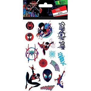 Standaard Stickers 4 vel - Spiderman Spiderverse - Briefpapier Nieuw st4107