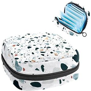 Vrouwen Maandverband Pads Handtas Dames Menstruatie Cup Pouch Meisjes Draagbare Tampon Opbergtas Tropische Bloemen Periode Pouch met Rits, Kleur2, 4.7x6.6x6.6 in/12x17x17 cm, Toilettas