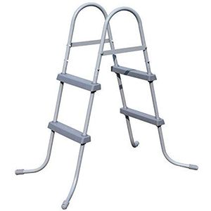 BEST.WAY Ladder voor zwembad, buiten, hoogte 84 cm, 33 inch, frame van metaal 58430