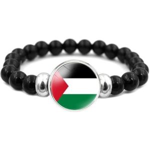 Armband, Palestina Vlag Armband, Palestina Gaza Vlag Polsbandjes, ik sta met Palestina Armband, gratis Palestina Juweel Vlag Armband, Palestina Vlag Zwarte Kralen Armband, ondersteuning Palestijnse De
