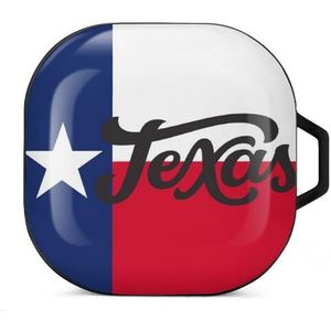 Texas vlag oordopjes hoesje compatibel met Samsung hard shell beschermhoes zwart-stijl