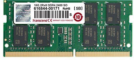 Transcend - Ts2gsh64v4b - RAM - Groen - 1 x 16GB - 2400 MHz - DDR4 SO-DIMM