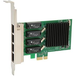 BROLEO PCIE NIC Netwerkkaart, PCB NIC Controller RTL8111H 4 RJ45 Havens PCI Express Ethernet LAN Adapter voor Computer