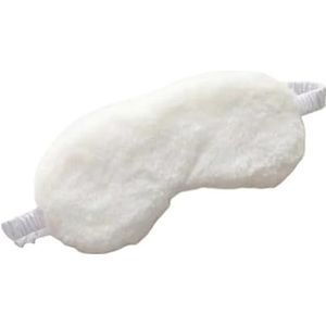 Kleurrijke Satijnen Night Eyeshade Cover voor Reizen Nap Slapen - Speciale Editie Pluizige en Comfortabele Satijnen Slaapmasker - Blinddoek (Wit)