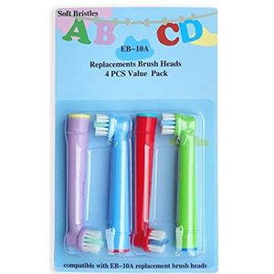 Vervangende opzetborstels voor kinderen, compatibel met Oral-B elektrische tandenborstelkopaccessoires, 4 stuks