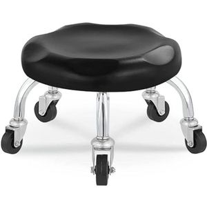 Rolstoel lage kruk, ronde kruk met wielen Ronde 360 ​​graden draaibare stoel, for mechanische kruk for werkplaats, kruiprolstoel