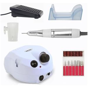15W Efficiënte Elektrische Nagelboormachine 35000 RPM Professionele Pen Manicure Machine Frees Nagels Gereedschap 3C(White)