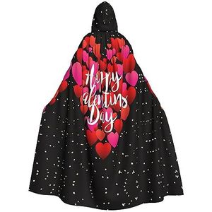 DEXNEL Valentijn's hart tuin 59 inch capuchon cape unisex Halloween mantel voor duivel heks tovenaar Halloween cosplay dress up