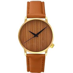 Klassiek Luxe Horloge Mannen Casual Mode Houten Polshorloges Bamboe Horloges voor mannen (Color : Brown)