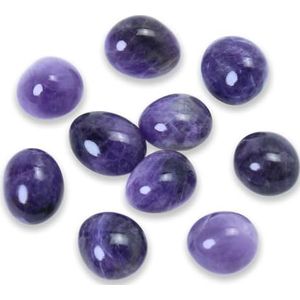 Nvzi 10 verpakkingen gepolijste amethist natuursteen, verzameling mineralen, mineralen en edelstenen, helende kristallen, chakra-stenen, energiestenen, koop natuurstenen