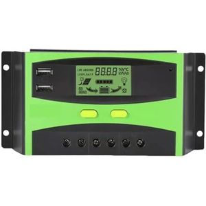 LCD Solar Laadregelaar 30A 40A 50A 60A 12V 24V Batterij Laadregeling for 1400W Panel zonnestelsel Kit Overbelastingsbeveiliging(60A)