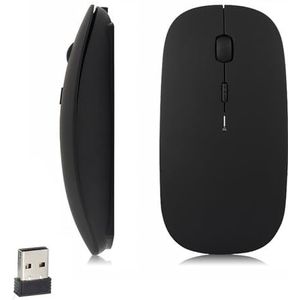 iSTYLE Draadloze Bluetooth Muis, 1600 DPI Optische Tracking, 3 knoppen, Bluetooth 5.2, Stille Muizen Compatibel voor PC, Laptop, Tablet (AA Batterij Vereist)（Zwart)