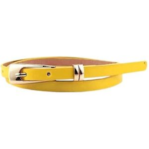 1 stuks dames gesp dunne riem leren jeans jurk(Yellow)