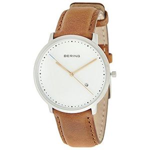 BERING Unisex polshorloge analoog kwarts leer 11139-504