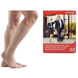 Lauma Medical , 23-32 mmHg Closed-toe Medical Compression Knee-high Socks Class 2, Varicose Veins, Often Swelling in Legs, Pain in Calves and Feet (Short, S-Size, Beige) AD207-1K-8001