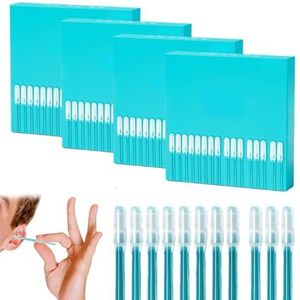 Earwax Removal Adhesive Swabs, Sticky Ears Cleaning Sticks – Gentle, Reusable Ear Wax Removal Tools with Dust Cover Packaging, Adhesive Ear Cleaning Sticks for All Ages(S-96pcs)