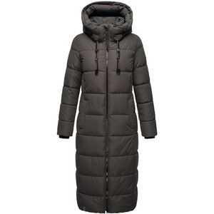 MARIKOO Nadeshikoo XVI Winterjas voor dames, warm, gewatteerd, lang, met afneembare capuchon, maat XS-5XL, antraciet, M