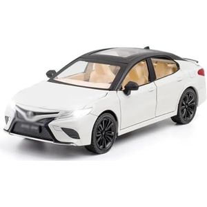 Voor Toy&ota Camry 1:24 Legering Model Auto Speelgoed 6 Deuren Kan Worden Geopend Metalen Body Plastic Chassis Rubber band Model Speelgoedauto (Color : White)