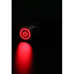 5V 6V 12V 24V 220V metalen drukschakelaar netschakelaar lamp 16 mm reset momentary start deurbel computer soldeeraansluitingen 1 stuk (rood, 36 V)