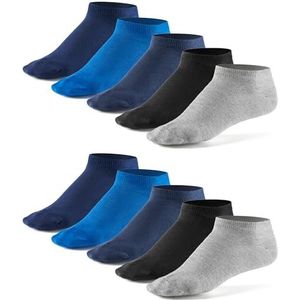 Mat and Vic's 10 paar Sneaker Sokken, Katoen klassiek, OEKO-TEX Standaard Mat and Vic's 100, comfortabel, klimaat regulerend