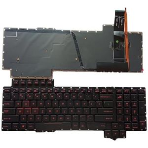 US Laptop Toetsenbord voor ASUS voor ROG G752 S6700 S6820 G752V G752VS GFX72V 90NB0D61-R30BE0 G752VS-XB78K zonder aanwijzer met rode achtergrondverlichting