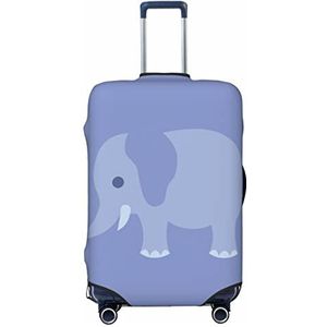 KOOLR Olifant Baby Afdrukken Koffer Cover Elastische Wasbare Bagage Cover Koffer Protector Voor Reizen, Werk (45-32 Inch Bagage), Zwart, Medium