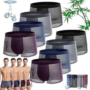Hotgreenpepper Boxershorts van bamboevezel, boxershorts van bamboevezels – voor comfort de hele dag door. Boxershorts van ijszijde, 8 stuks, L