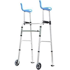 Opvouwbare rollator Rollators Walker Walkers voor senioren Opvouwbare Walker Lichtgewicht aluminiumlegering Gehandicapten geassisteerd lopen (Zilver1 50 * 41.5 * 98cm)