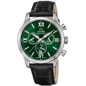 JAGUAR Horloge model J884/3 uit de collectie ACAMAR 41,5 mm groen met zwarte leren armband voor heren