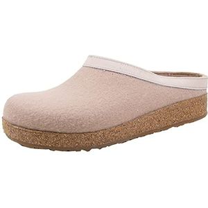 Haflinger Pantoffels dames heren unisex Grizzly Torben 713001, grootte:45, kleur:Bruin