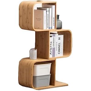 TsoLay Boekenplank creatieve boekenplank massief houten boekenplank rek vloer tot plafond boekenkast boekenplank organizer voor cd's/films/boeken, boekenorganizer planken boekopslag