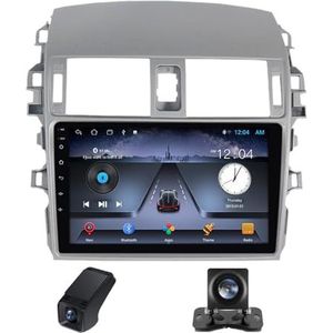 Android autoradio geldt voor Toyota Corolla 10 Altis 2006-2013 Carplay Android Auto,9 inch 2.5D touchscreen auto radio met GPS navigatie Bluetooth RDS WiFi stuurwiel afstandsbediening(NF-1)