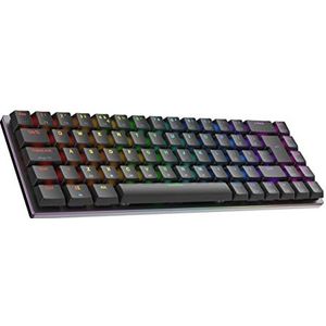 Ranked G65 Guardian 65% | Volledig Aluminium Frame | Hot-Swappable Mechanisch Gamingtoetsenbord | 69 Toetsen RGB LED voor PC/Mac | QWERTY Britse lay-out (Zwart, Gateron Low Profile Red)