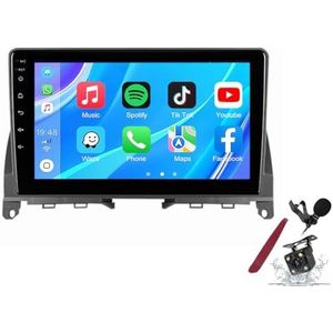 Android 14 Autoradio Navi voor B-enz C-Klasse(2006-2011) 9 Inch Touchscreen Multimedia Speler met Draadloze Carplay GPS Navigatie FM RDS Bluetooth 5G-WiFi SWC DSP,M600s