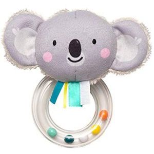 Taf Toys Kimmy Koala Newborn Baby Rattle. Soft Plush Toddler Sensory Ring Rattle with Ribbons and Crinkling Ears. Easy to Grab. Colourful Beads. Suitable for Boys & Girls from Birth
