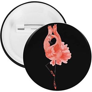 Ballet Flamingo Ronde Knop Broche Pin Leuke Blik Badge Gift Kleding Accessoires Voor Mannen Vrouwen