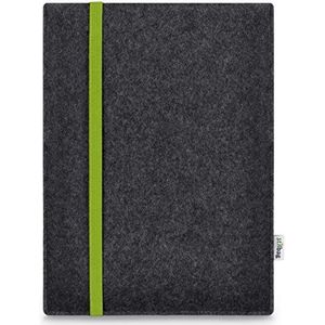 Stilbag Tablet Vilttas Leon voor Apple iPad Air (2022) | Etui Case van Merino wolvilt | Kleur: groen-antraciet | Beschermhoes Made in Germany
