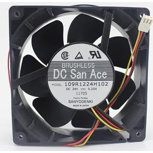 For - 120x120x25mm, 0.25A, 3-Pin Interface, 2600RPM, 33CFM 109R1224H102 DC24V Server Fan LMNCBVYA