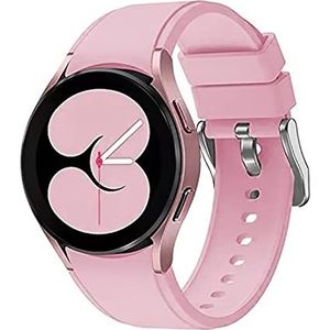 LUGEMA 20mm siliconen band compatibel met Samsung Galaxy horloge 4 40mm 44mm klassieke 46mm 42mm sport armband Samsung Galaxy horloge 5 44mm 40mm band (Color : Pink, Size : Galaxy Watch 4 44mm)