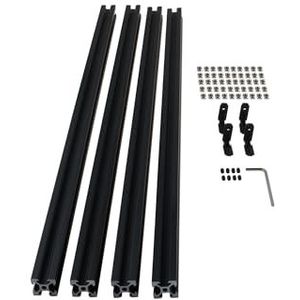 aluminium profielen lineaire rail， 4 stuks/200MM ZWART 2020 V-sleuf aluminium profiel geanodiseerd lineaire rail