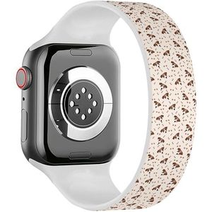 Solo Loop band compatibel met alle series Apple Watch 42/44/45/49mm (Jack Russell Terrier) rekbare siliconen band band accessoire, Siliconen, Geen edelsteen