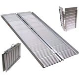 Aluminium rolstoelhelling, 120 cm, inklapbaar, 1,2 m, rolhelling, oprijplaat, drempelhelling, opvouwbare aluminium oprijplaat, AWZ