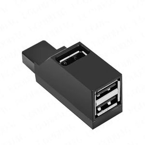USB 3.0 HUB Adapter USB 2.0 HUB Extender 3 Poorten USB Hub Hoge Snelheid Gegevensoverdracht USB Splitter Docking Station for PC Laptop(USB 2.0 Black)