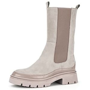 Gabor Chelsea Boots voor dames, uitneembaar voetbed, Beige Linnen Dark Nude 12, 40 EU