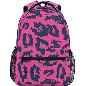 Paars dier huid patroon school rugzak voor meisjes jongens middelbare school stijlvol ontwerp student tassen boekentassen, Patroon, 11.5×8×16In