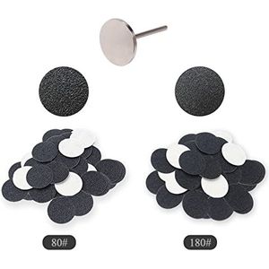 Qingmeng 100 Stuks Voetgrinder Schuurpapier voor Pedicure-Gereedschap, Schuurschijf, Pad voor Eeltverwijdering, Voetverzorging en Gescheurde Hielen