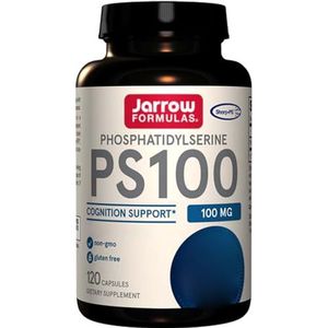Jarrow Formulas, PS100 (fosfatidylserine), van soja, 100 mg, 120 capsules, laboratoriumgetest, glutenvrij, zonder genetische manipulatie